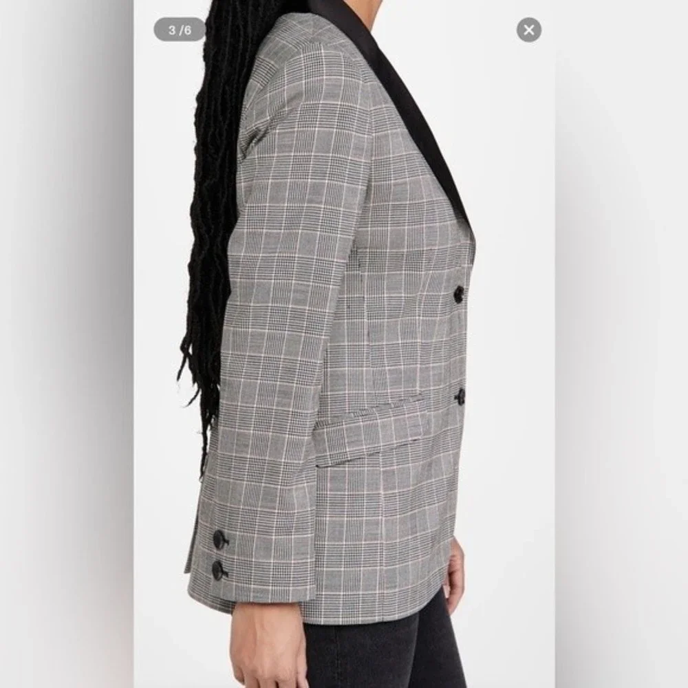 Fleur du Mal Plaid Check Oversized Jacket - Picture 3 of 6